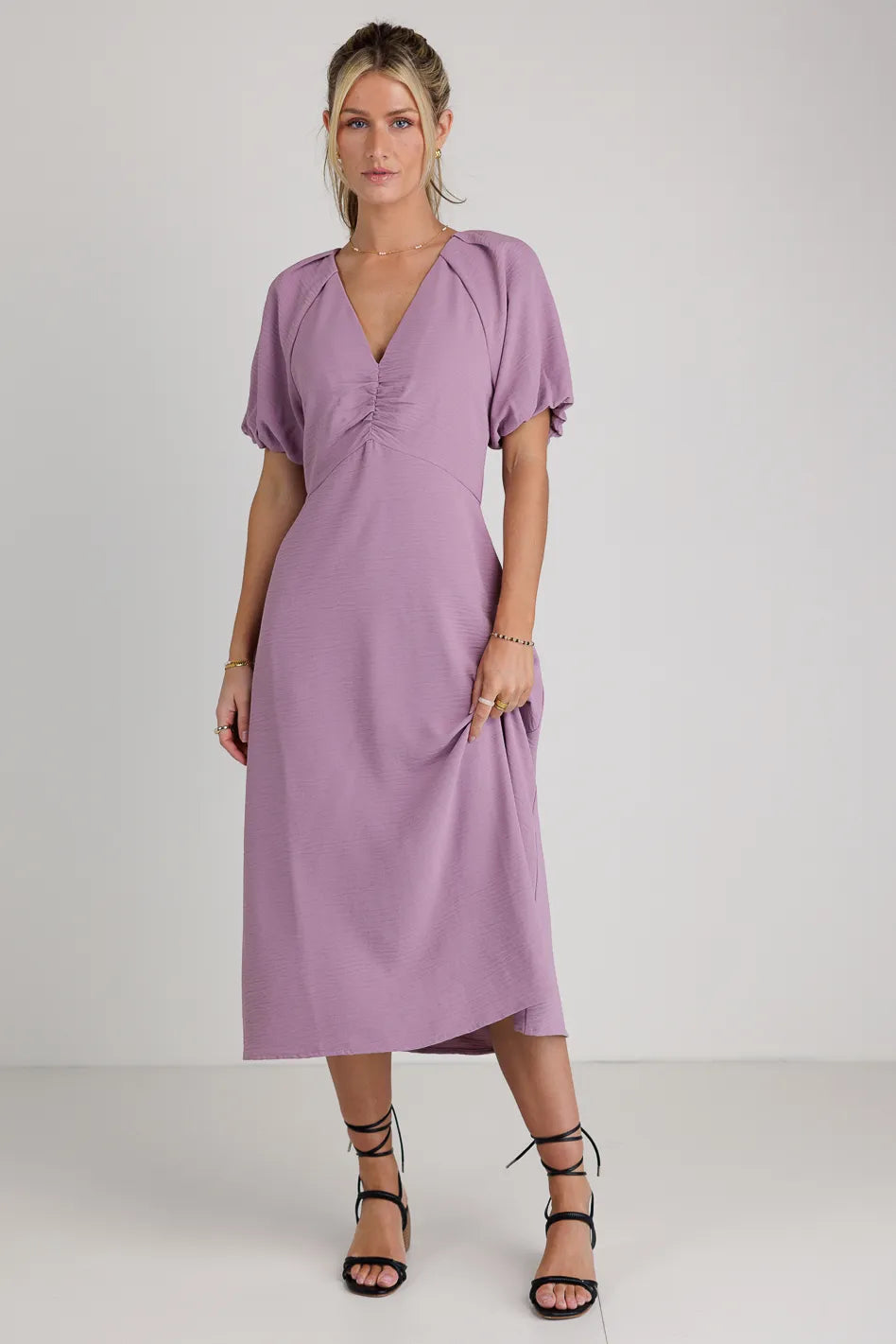 Maeve Midi Dress in Lavender - FINAL SALE