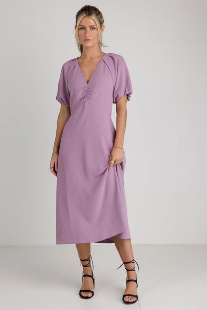 Maeve Midi Dress in Lavender - FINAL SALE