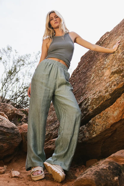 Jennilyn Pants in Sage - FINAL SALE