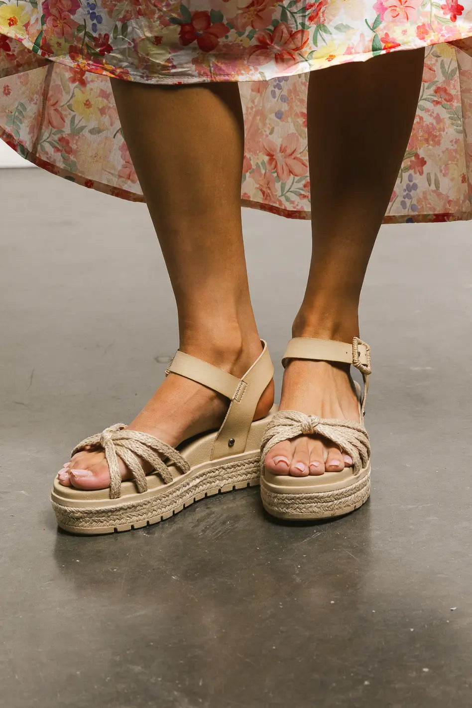 Kehlani Platform Sandals in Natural - FINAL SALE