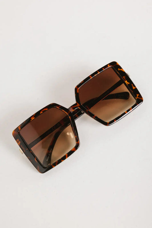 Elara Oversized Sunglasses in Brown