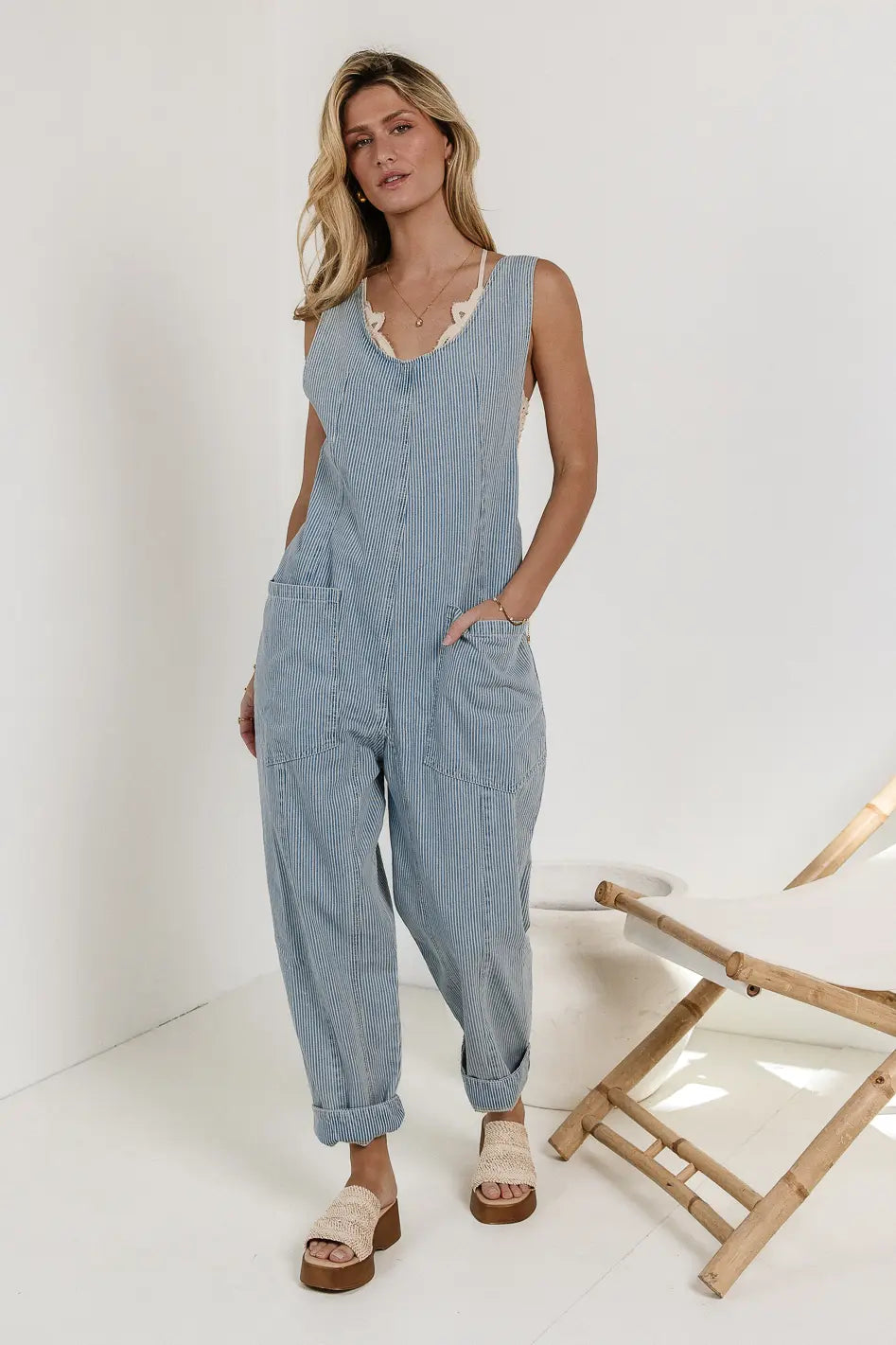 Madeline Jumpsuit in Striped - FINAL SALE