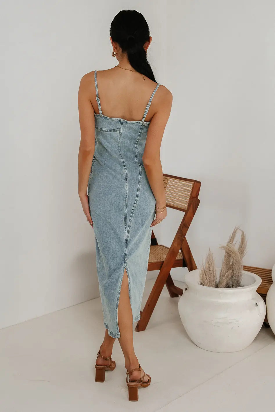 Maxine Denim Midi Dress - FINAL SALE