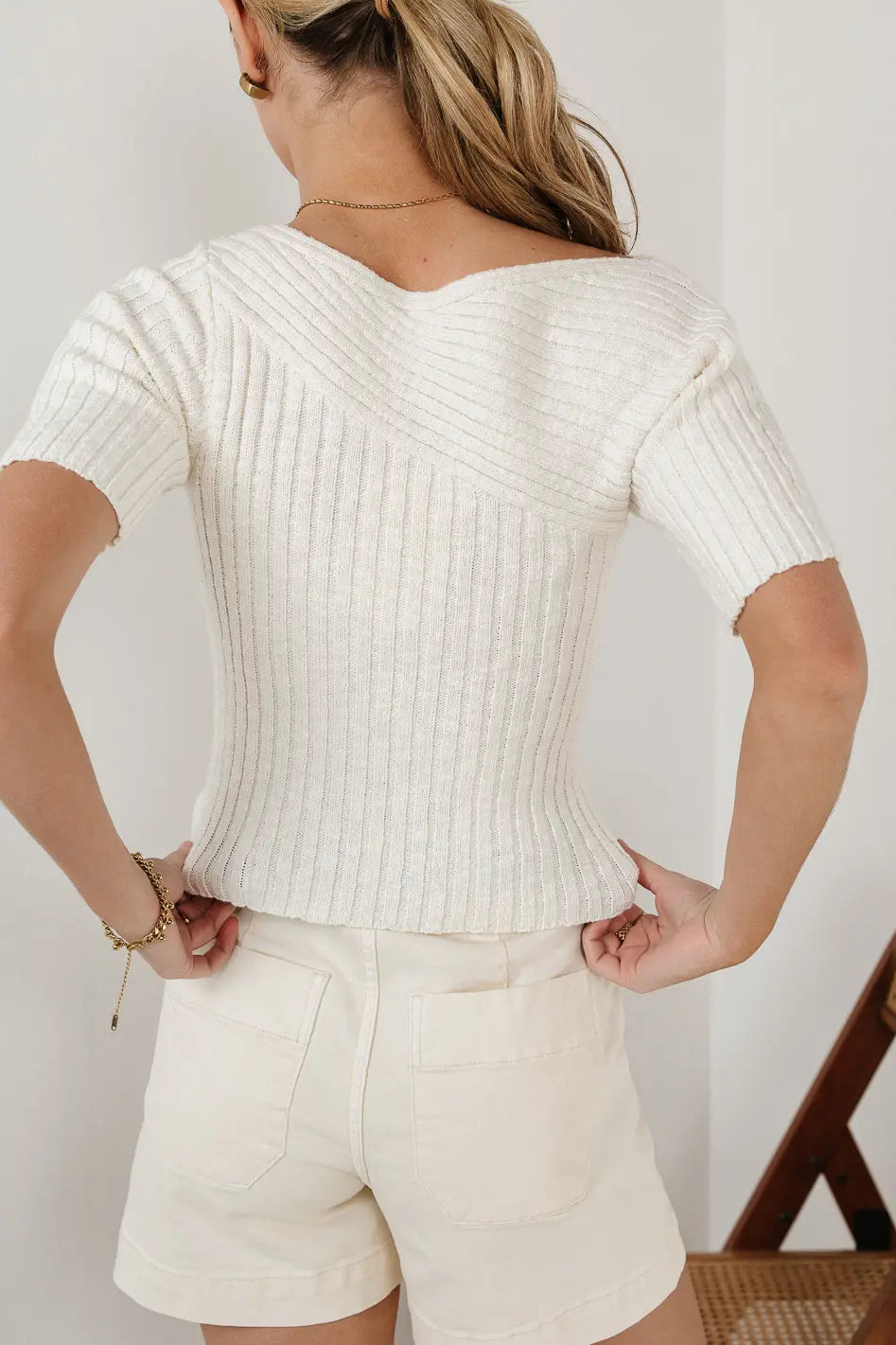 Toni Sweater Top in Cream - FINAL SALE