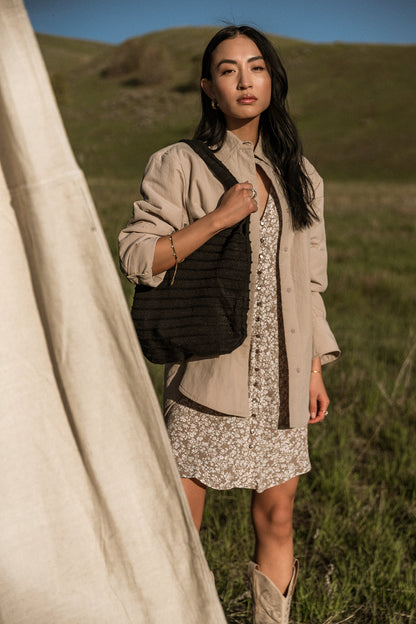 Parker Oversized Jacket in Taupe - FINAL SALE
