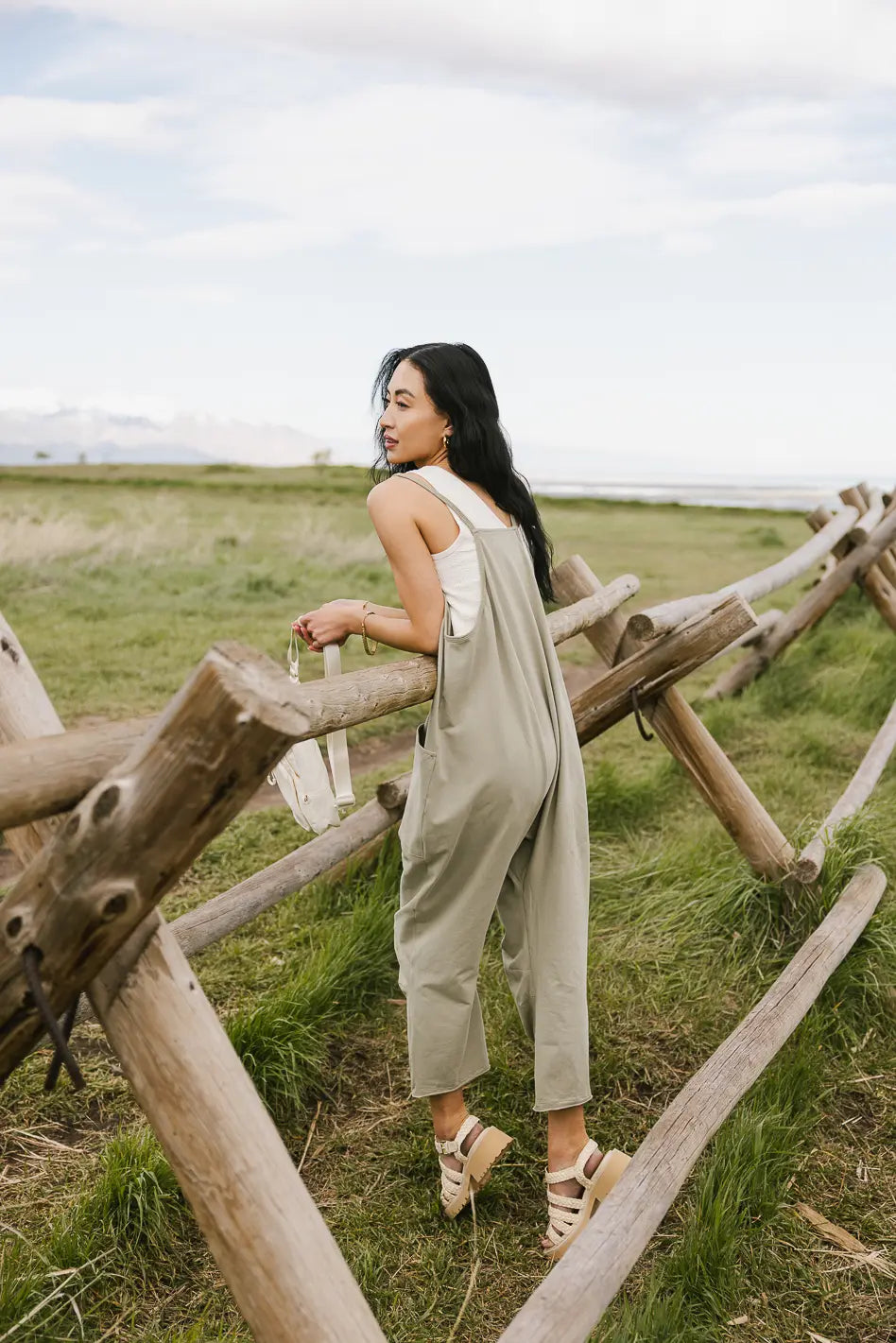 Don't Stop Onesie in Sage - FINAL SALE