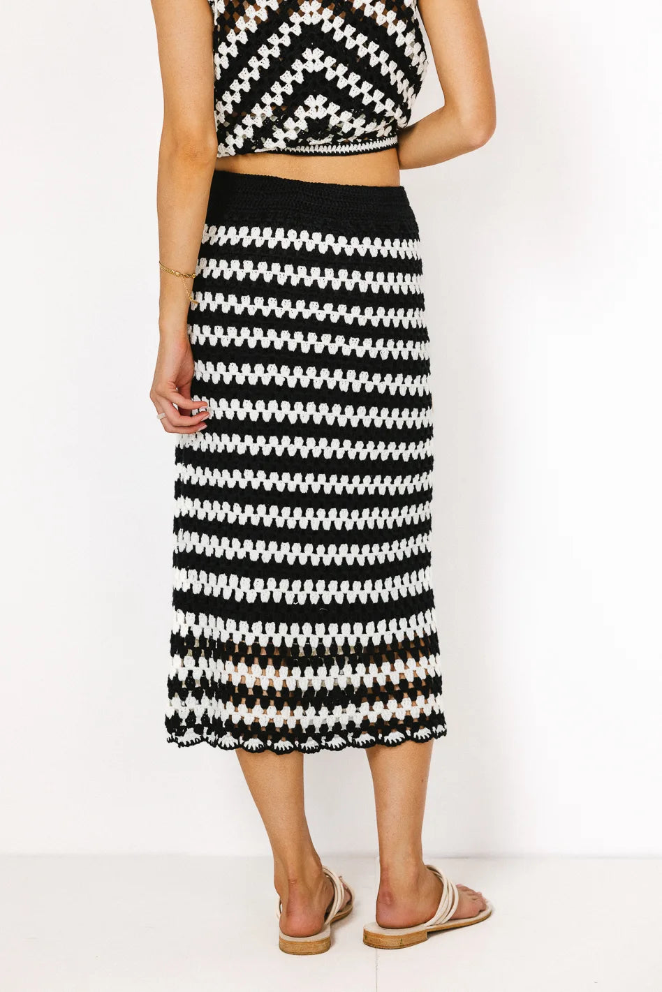 Rylan Crochet Skirt in White - FINAL SALE