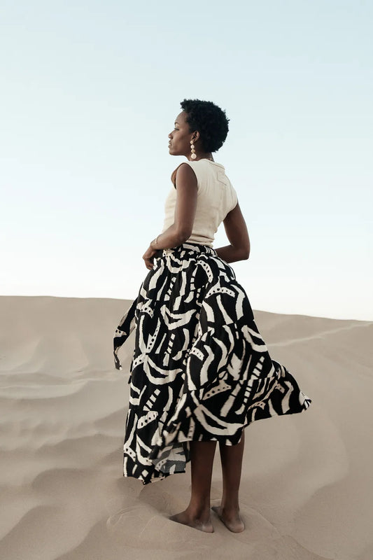 Noco Abstract Print Skirt - FINAL SALE