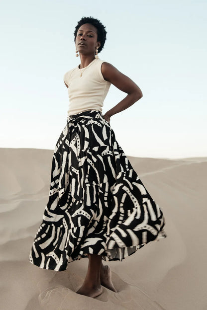 Noco Abstract Print Skirt - FINAL SALE