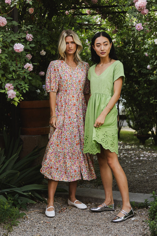 Aria Eyelet Lace Mini in Green - FINAL SALE