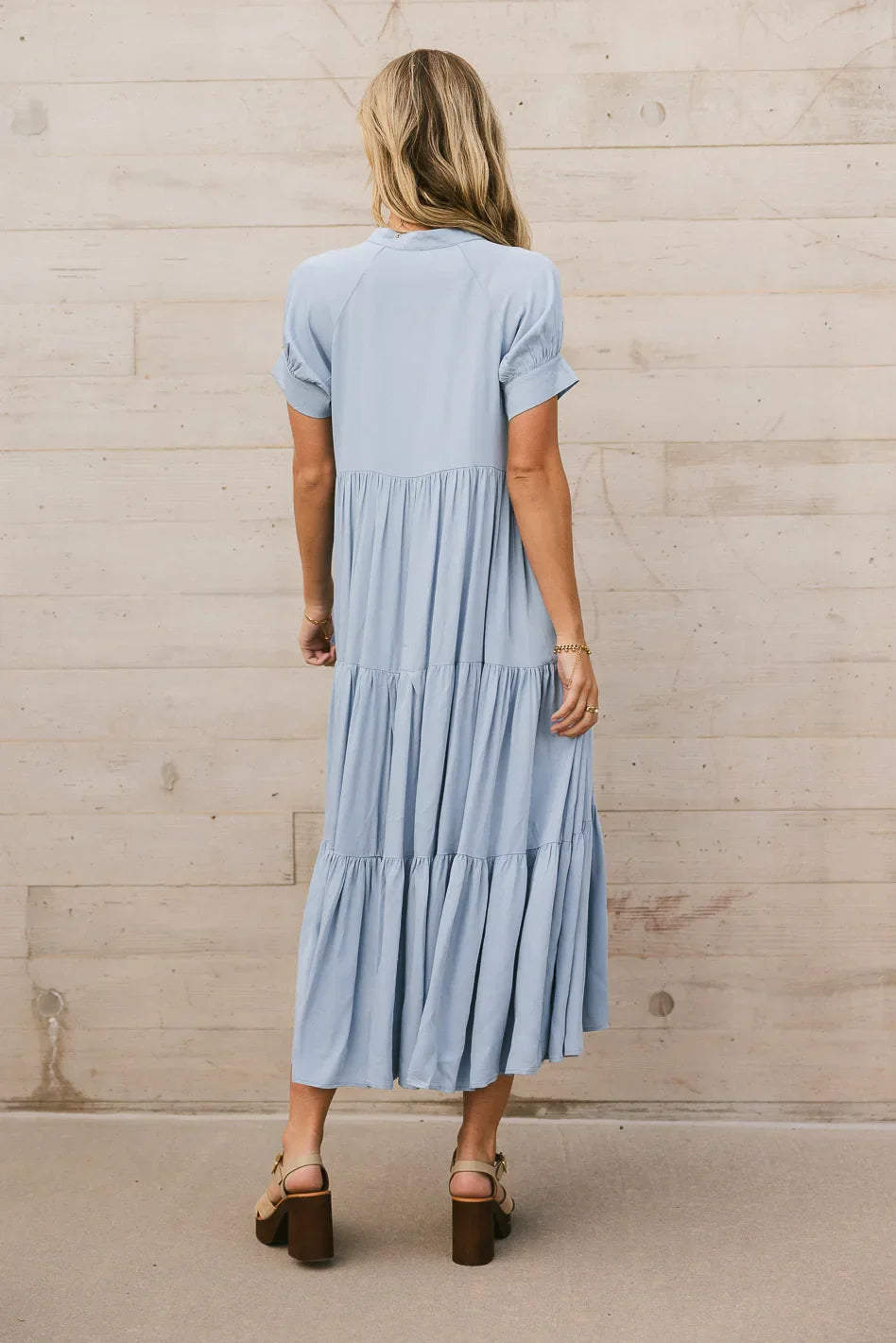 Amanda Tiered Dress in Blue - FINAL SALE