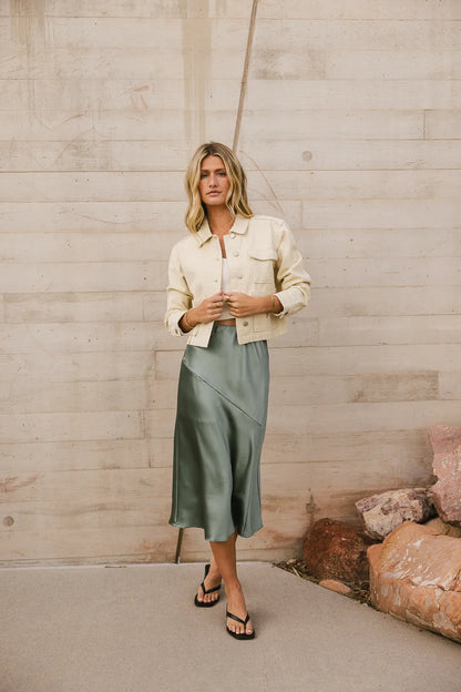 Zada Midi Skirt in Sage - FINAL SALE