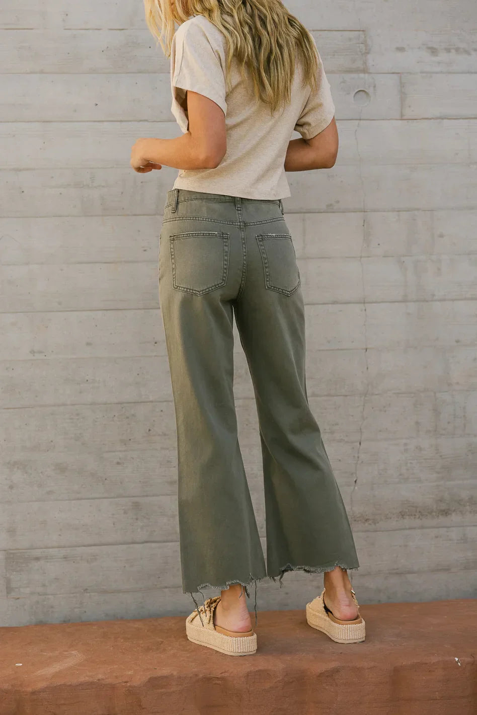 Charlie Distressed Jeans in Army Green - FINAL SALE