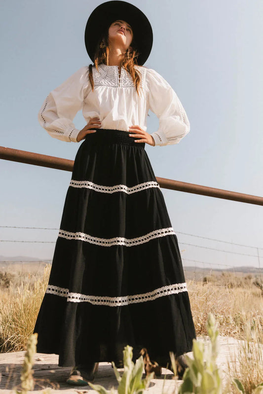 Betsie Lace Trim Maxi Skirt - FINAL SALE