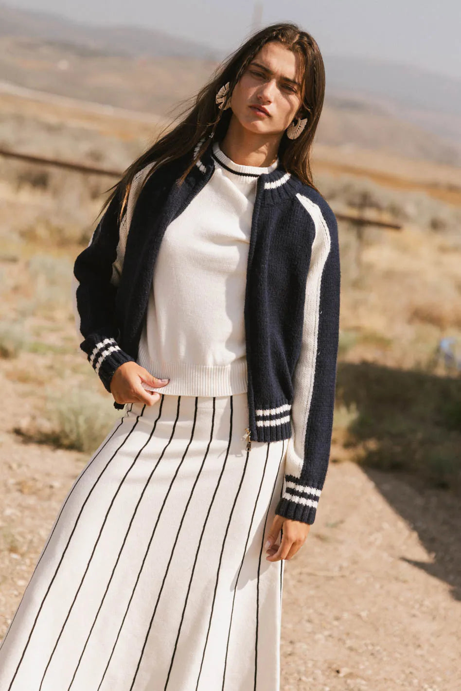Sebastian Knit Jacket in Navy - FINAL SALE