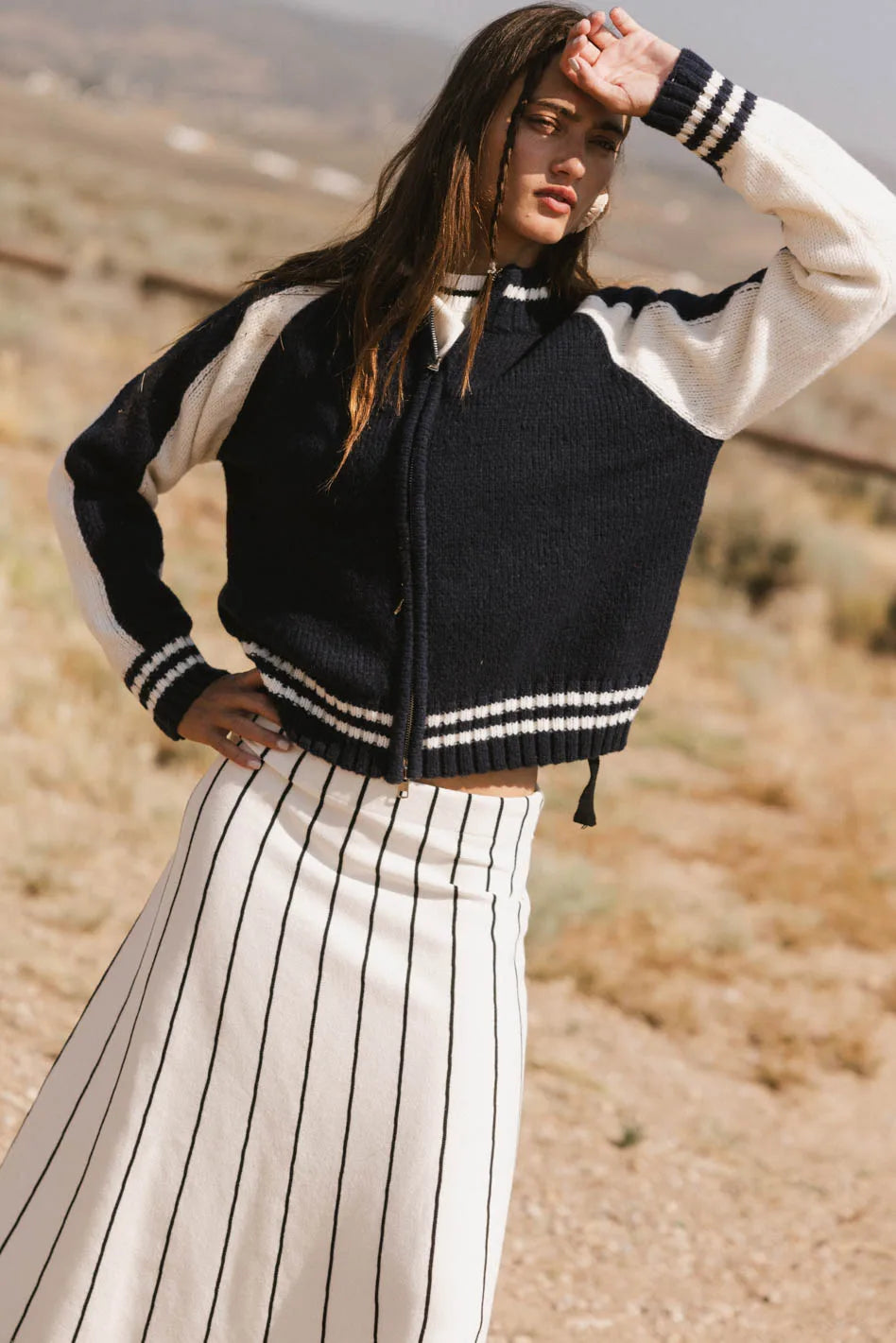 Sebastian Knit Jacket in Navy - FINAL SALE
