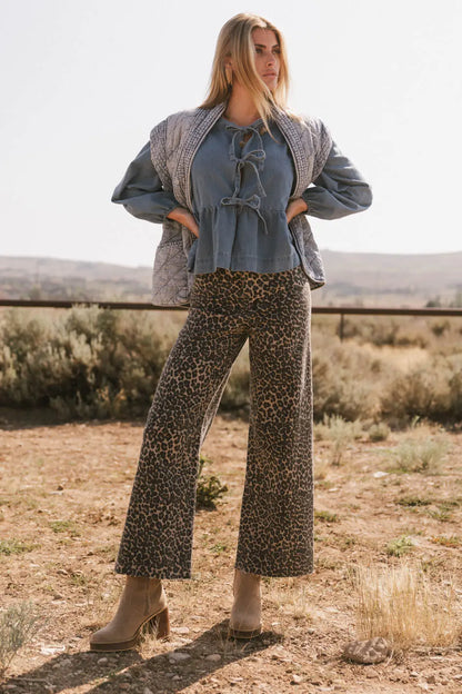 Kortnee Leopard Print Jeans - FINAL SALE
