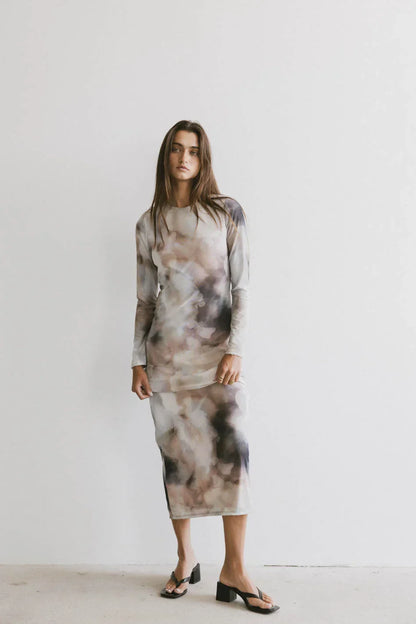 Jamie Watercolor Bodycon Dress - FINAL SALE