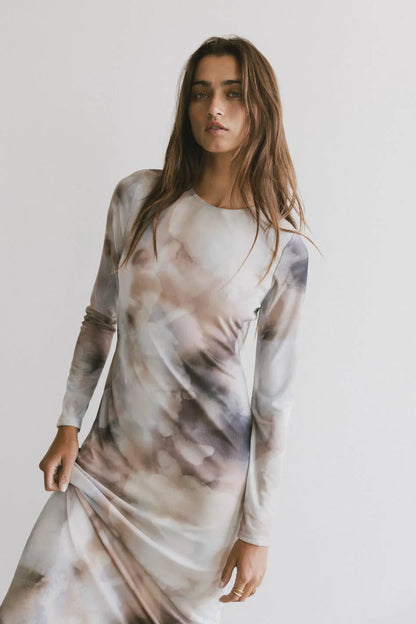 Jamie Watercolor Bodycon Dress - FINAL SALE
