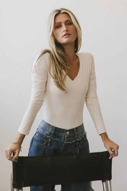 Iris Basic Top in Cream - FINAL SALE