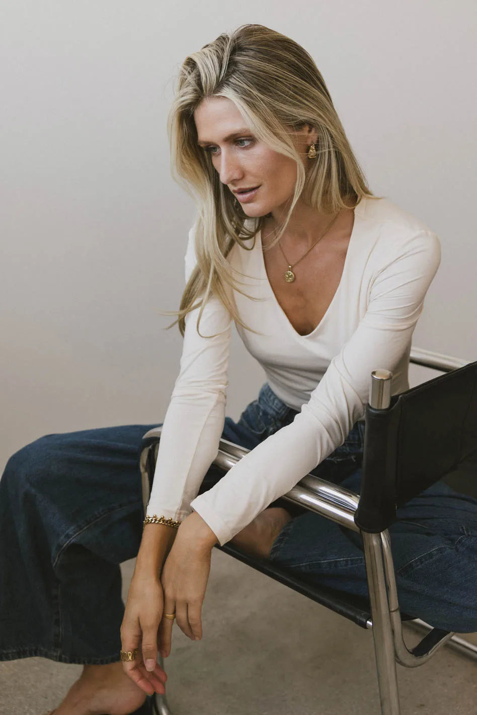 Iris Basic Top in Cream - FINAL SALE