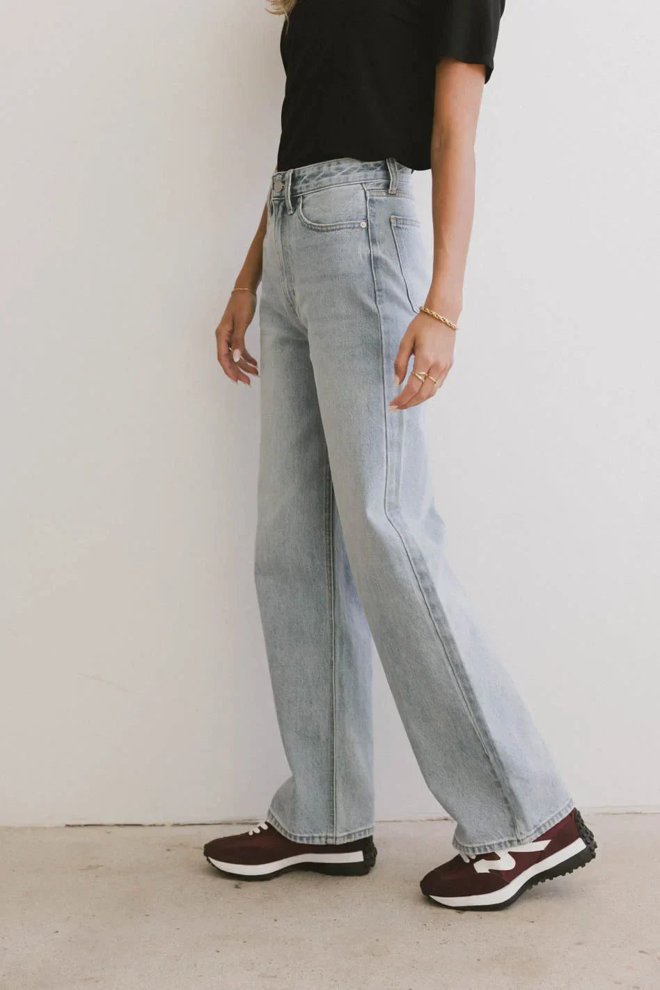 Emiliano Wide Leg Jeans in Light Wash - FINAL SALE