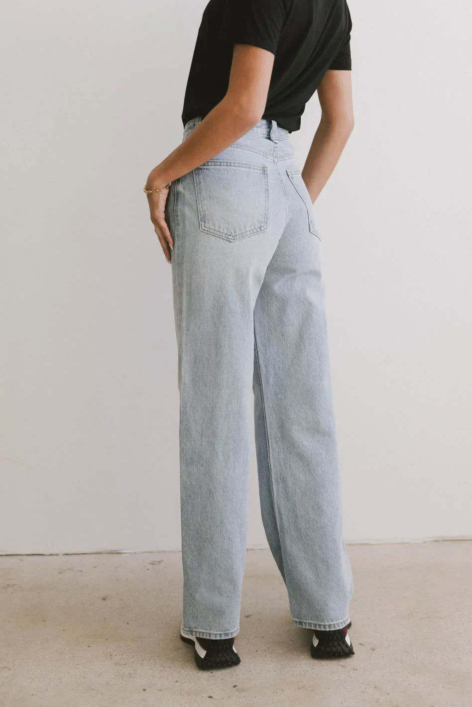 Emiliano Wide Leg Jeans in Light Wash - FINAL SALE