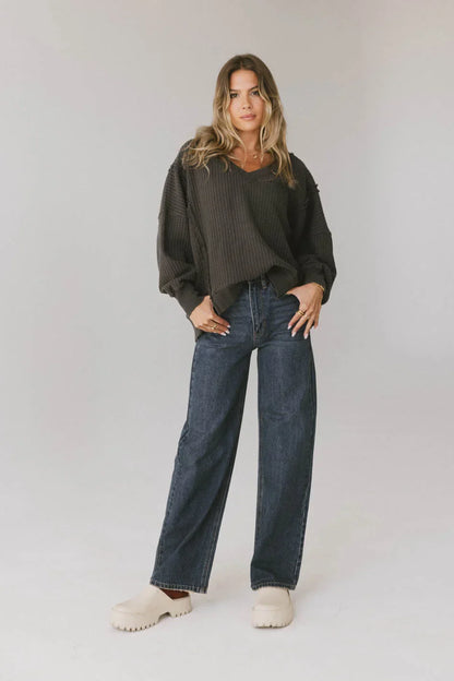 Emiliano Wide Leg Jeans in Dark Wash - FINAL SALE