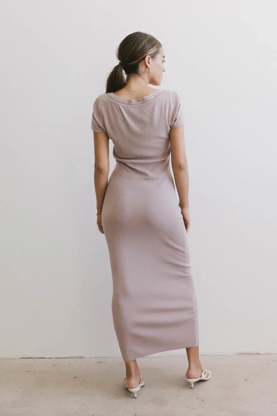 Ariah Ribbon Trim Sweater Dress in Lavender - FINAL SALE