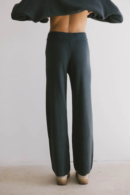 Jesse Waffle Knit Pants in Navy - FINAL SALE