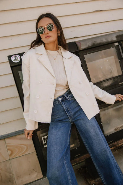 Lonnie Button Sleeve Sweater in Oatmeal - FINAL SALE