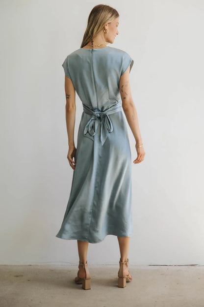 Rosalind Midi Dress in Blue - FINAL SALE