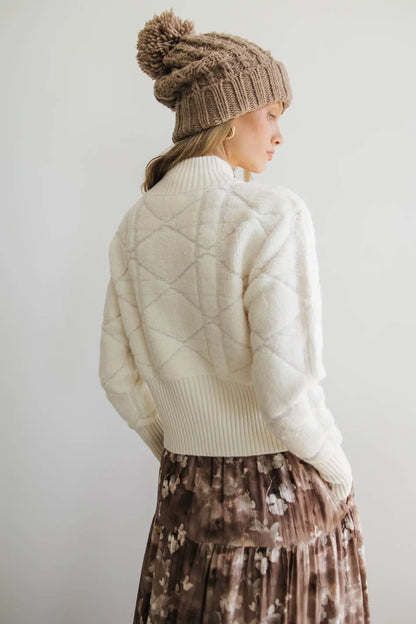 Sheena Quilted Jacket in Ivory - FINAL SALE