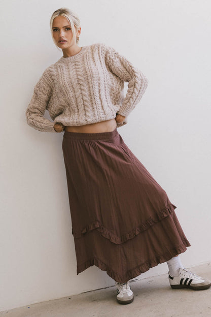Franky Midi Skirt in Mauve - FINAL SALE