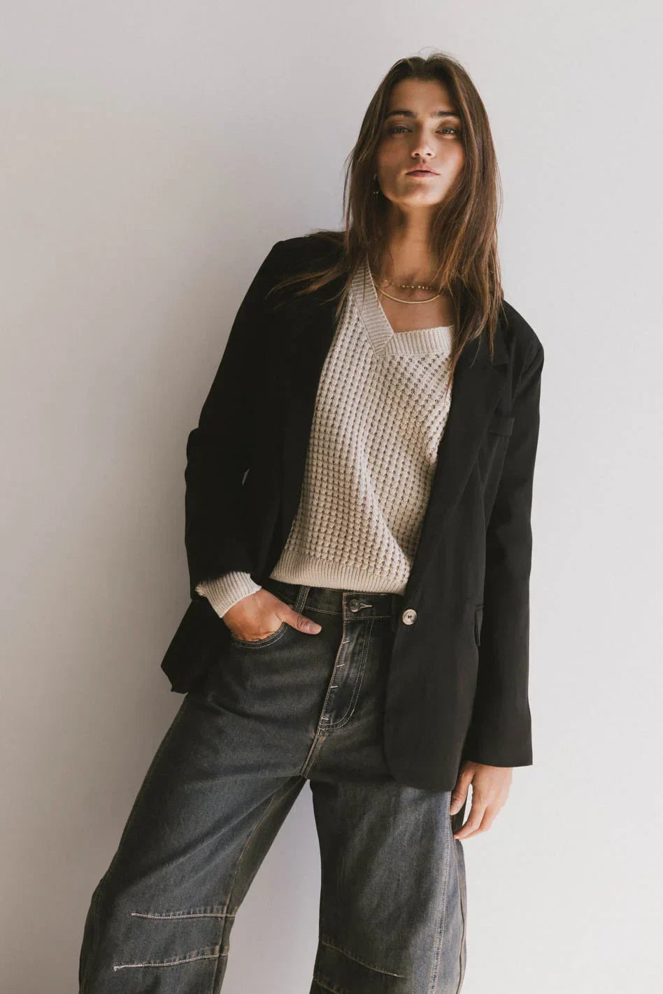Crystal Blazer in Black - FINAL SALE