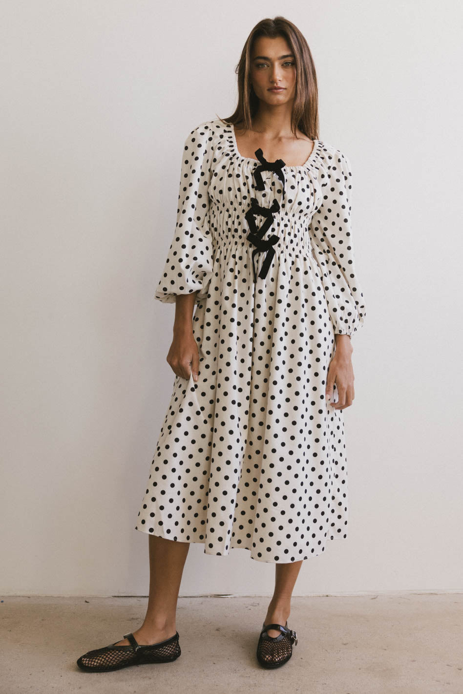 The Velveteen Bow Midi Dress - FINAL SALE