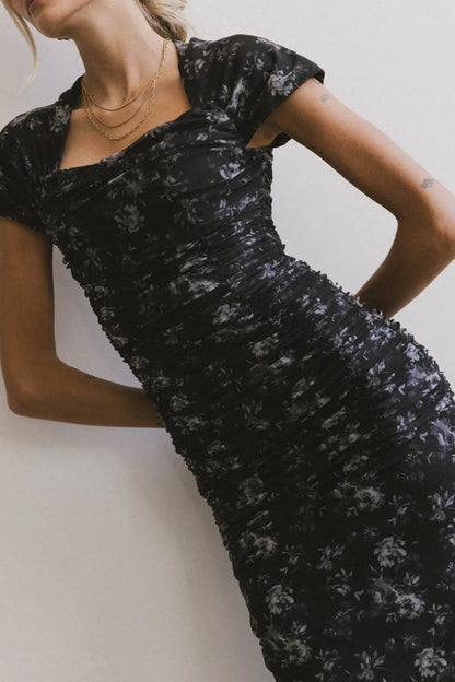 Kensie Ruched Midi Dress - FINAL SALE