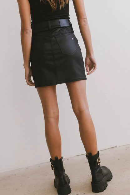 Maddox Coated Denim Mini Skirt - FINAL SALE