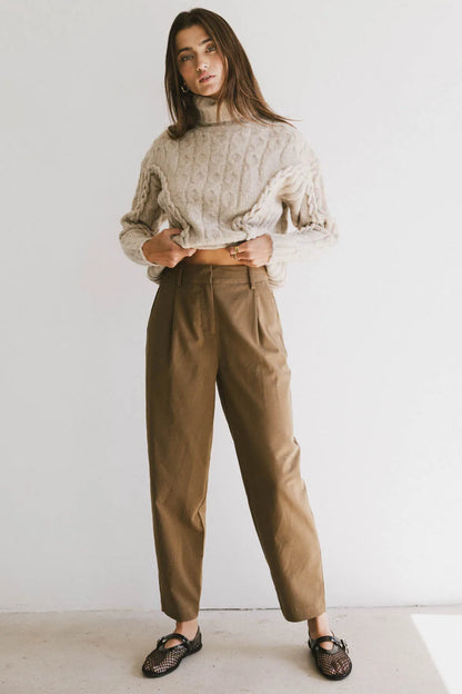 Frank and Oak Amelia Balloon Pant in Brown - FINAL SALE