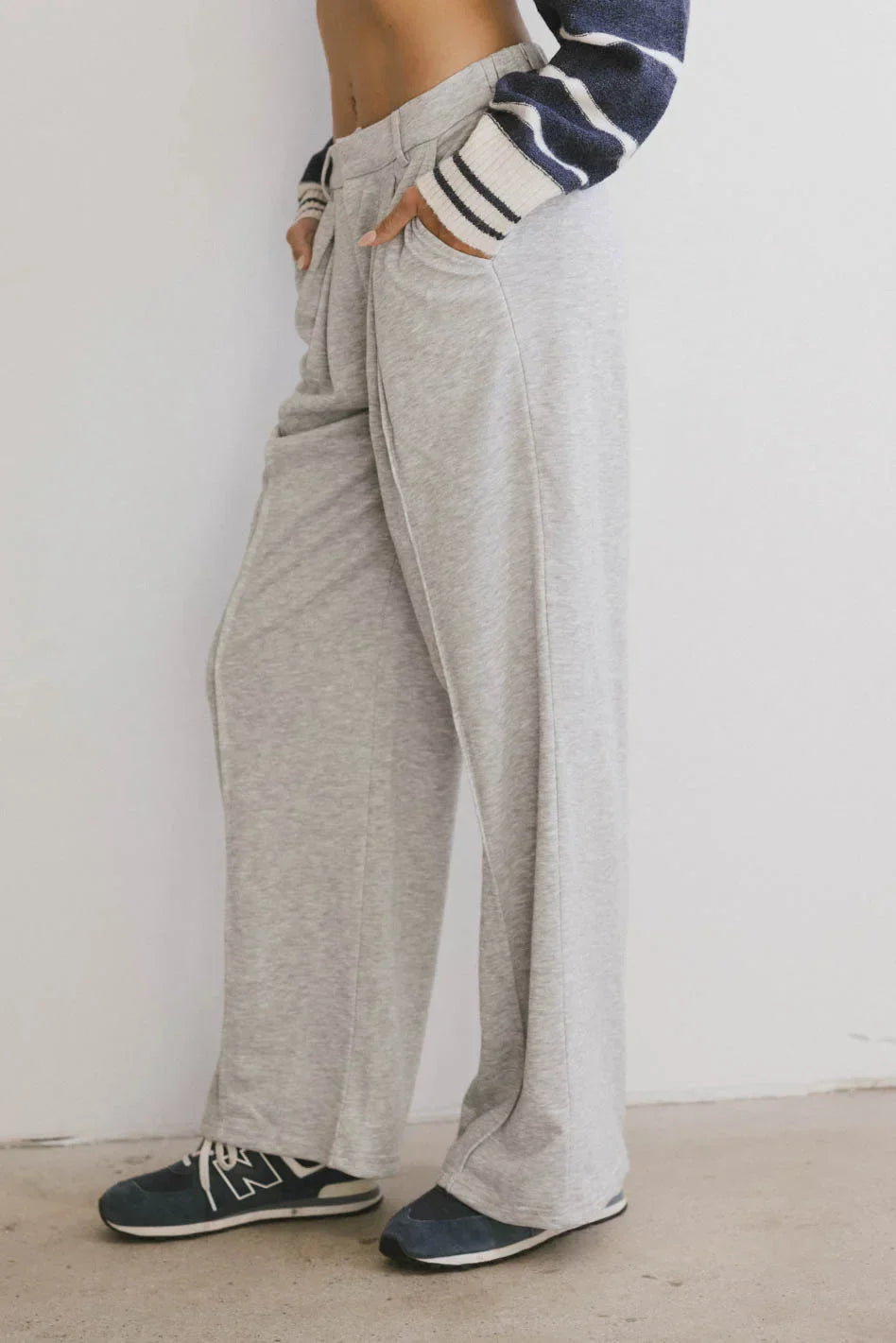 Cami French Terry Trouser in Grey - FINAL SALE