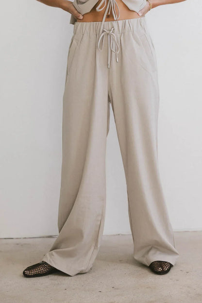 Eslyn Baggy Pants in Taupe - FINAL SALE