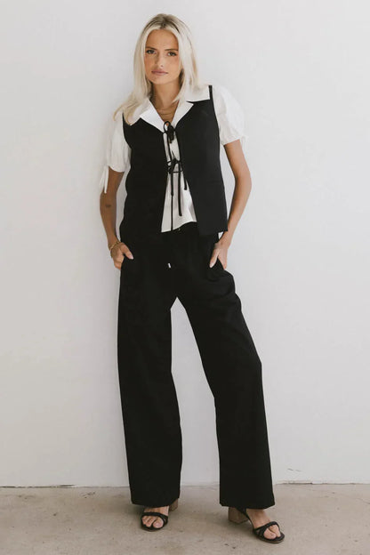 Eslyn Oversized Vest in Black - FINAL SALE