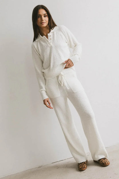 Breck Knit Pants in Cream - FINAL SALE