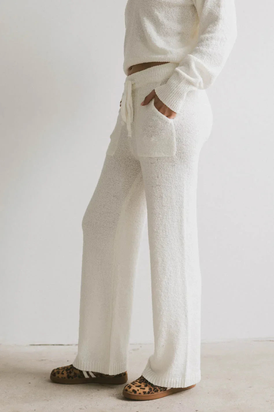 Breck Knit Pants in Cream - FINAL SALE