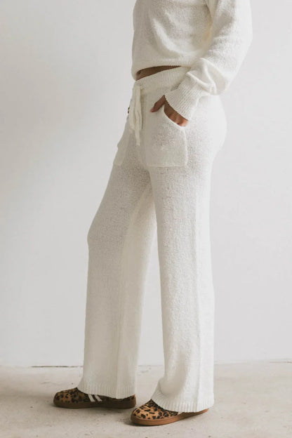Breck Knit Pants in Cream - FINAL SALE