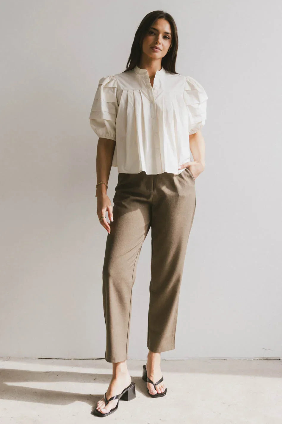 Kamryn Trouser in Mocha - FINAL SALE