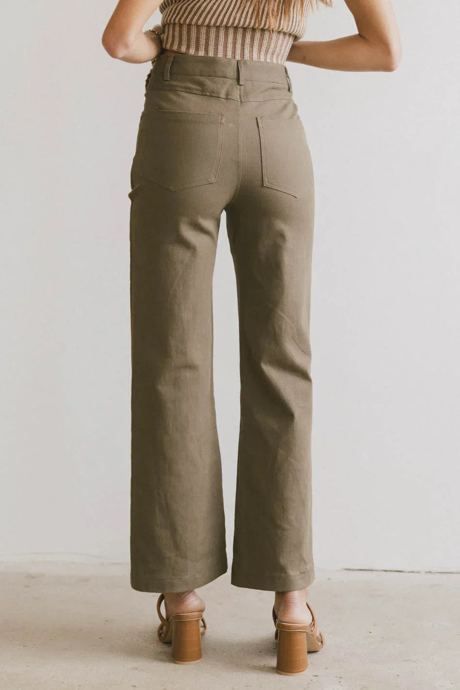 Sable Straight Leg Pants in Olive - FINAL SALE