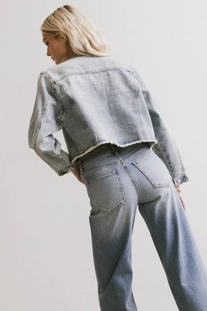 Marlowe Cropped Denim Jacket - FINAL SALE