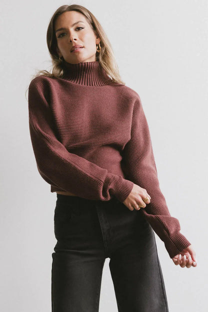 Gracelyn Turtleneck Sweater in Redbrown - FINAL SALE
