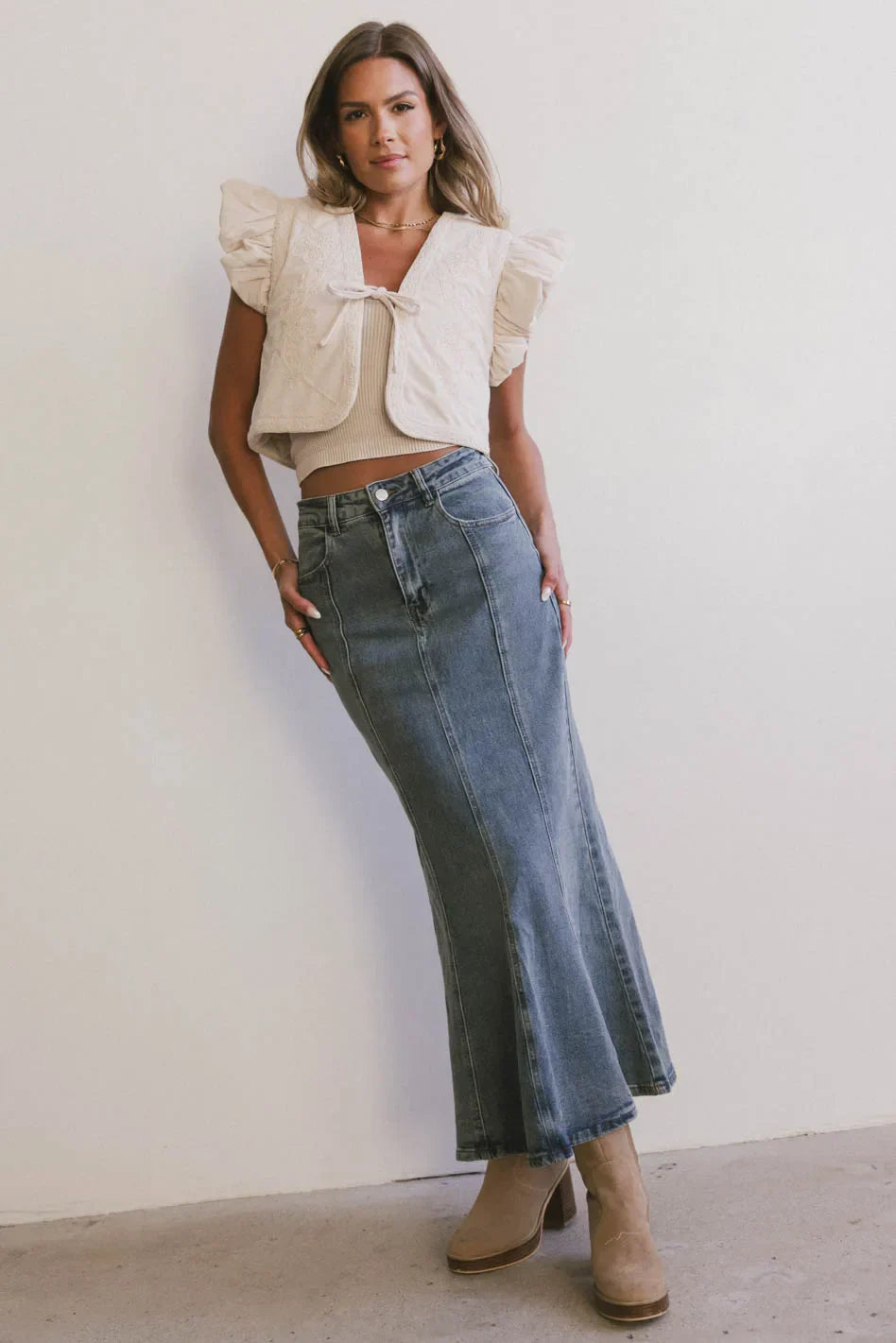Azzy Denim Mermaid Skirt - FINAL SALE